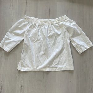 Madewell off shoulder white blouse